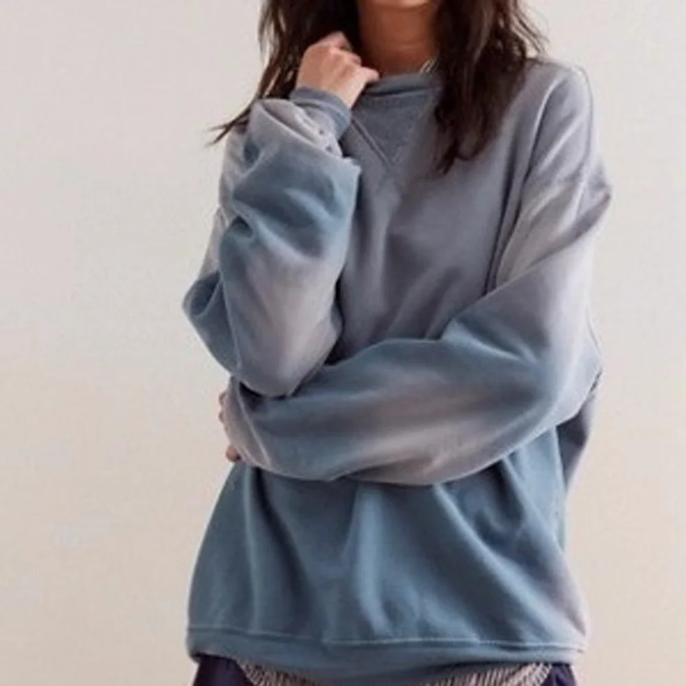 Free People Over & Out Pullover Crewneck Washed Pink Combo Small New With Tags - Picture 2 of 5